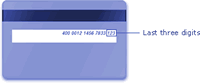 Visa, Mastercard and Maestro Security Code