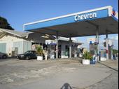 chevron gas station winter