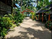sandy beach resort with
