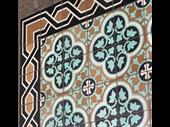 established cement art tile