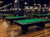 upscale billiard hall with