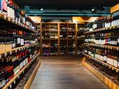 high-end liquor store with