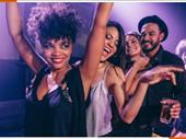thriving night club bar