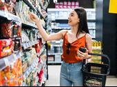 spacious asian supermarket with
