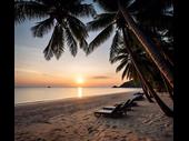 beautiful beach front resort