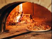 beautifully built-out wood-burning pizzeria