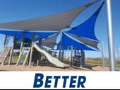 shade sails landscaping light