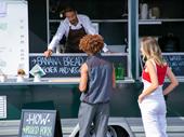 eye-catching mobile creperie with