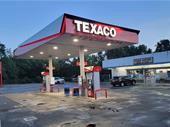 recently re-branded gas station