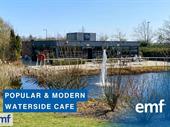 popular modern waterside cafe