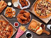 spacious pizza shop for