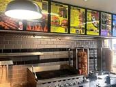 busy kebab burger take