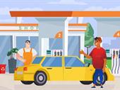 gas station with property