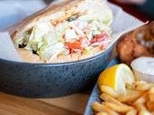 takeaway dine-in burgers fish