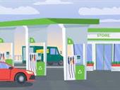 gas station with property