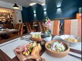 newly-fitted modern décor restaurant