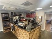 newly fitted drive-through coffee