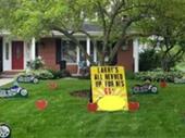 lawn greeting yard sign