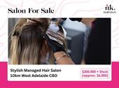 stylish managed hair salon