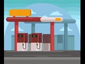 gas station with property