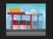 shutdown gas station with