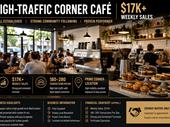 high traffic corner cafe
