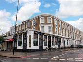 prominent pub by stadium