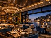luxury waterfront restaurant café