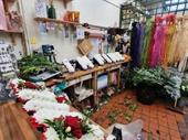 florist with fruit vegetables