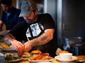 souvlaki burger shop busy