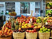thriving fruit vegetable store