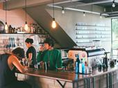 modern caf with liquor