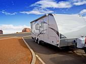 established off-road caravan camper