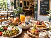 vibrant sandwich shop for