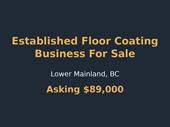 established floor coating business